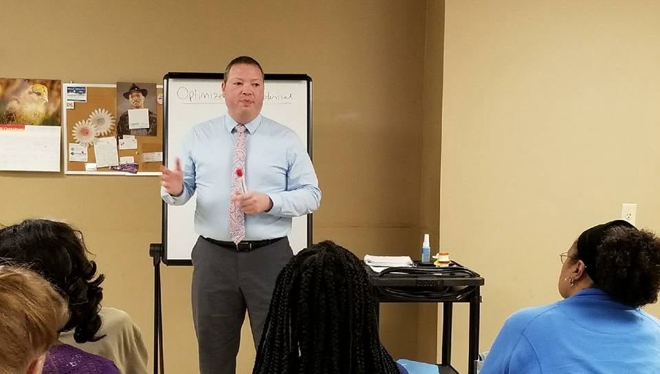 Dr. Daulton presenting a seminar